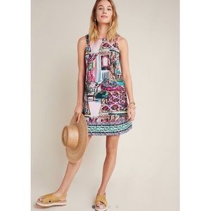 NWT Anthropologie Amelia Mini Shift Dress Size XL Summer Sleeveless vibrant